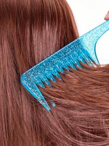 造型梳套装发刷空心宽齿梳头皮按摩梳透明闪光头皮按摩梳头发造型梳 1/2/3/5 件/套，宽齿梳，镂空发梳通风发刷，透明设计，适合美发师和化妆师