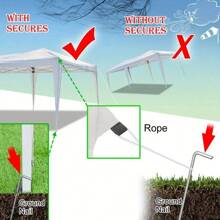3 X 6m Home Use Outdoor Camping Waterproof Folding Tent With Carry Bag White