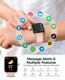 Smart Watch For Men Women, 2.06" HD AMOLED Screen Smartwatch (Answer/Make Calls), All Day Heart Rate Blood Pressure Blood Oxygen Sleep Monitor, IP68 Waterproof 114+ Sport Mode Fitness Watch Android IOS