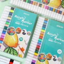 80/60/48/36/24/12 Acrylic Colorful Marking Pen, Art DIY Graffiti Pen, Colored Watercolor Art Marking Pen Set, Opaque Waterproof Large Capacity Color Pencil, Perfect Gift, Halloween Gift, Christmas Gift,Back To School