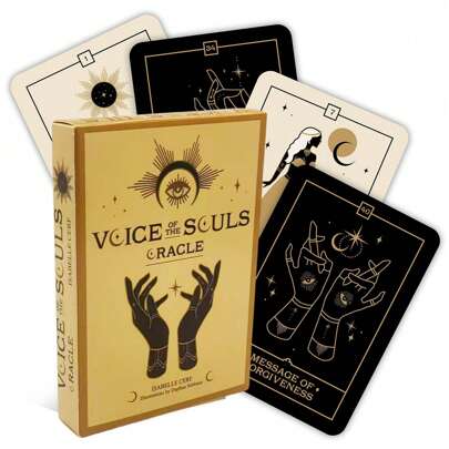 Soul Voice Oracle Cards - Soul Guide Divination Cards, Tarot Cards Divination, Card Game, Board Game, Tabletop Game, Interactive Game, Suitable For Playing With Friends And Family. (Slight Color Difference Between Physical Product And Image) Scan QR Code On Back For Game Guide