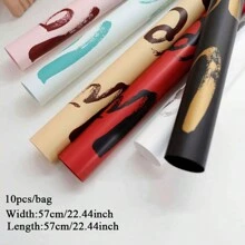 10pcs Valentine's Day "Love" Letter Waterproof Flower Wrapping Paper, Gift Packaging Material - Multicolor - View 2