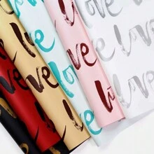 10pcs Valentine's Day "Love" Letter Waterproof Flower Wrapping Paper, Gift Packaging Material - Multicolor - View 6
