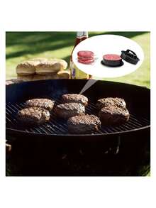 Adjustable Non-Stick Hamburger Meat Press, Black - Black - View 2