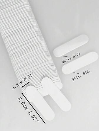 10/20/50/100/200 Pcs Disposable White DIY Mini Nail Files - Double Sided Emery Boards For Manicure And Pedicure