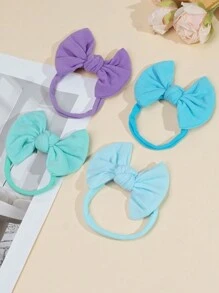 15/30Pcs Baby Bows Nylon Headbands With 3.5 Inches Hair Bows Newborn Headbands For Infants Baby Girls Toddlers - Multicolor - View 5
