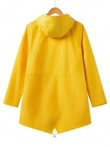 Spring And Autumn Long Sleeve Waterproof Windbreaker For Women With Hat, Outdoors Thin Jackets