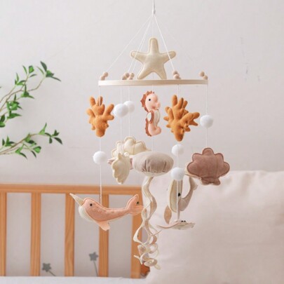 Handmade Baby Bed Bell, Soothing Grip Rattle Toy With Cute Animal Shapes, Developmental, Improves Hand-Eye Coordination, Prevents Myopia, Nursery Decor, Mixed Colors, Newborn Rattle, Best Gift For Parent-Child Interaction, Birthday, Christmas