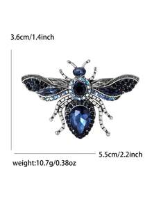 时尚水晶蜜蜂胸针 适合女士男士昆虫别针 西装礼服别针配饰 派对宴会珠宝礼物