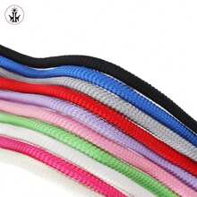 1 Paar 8mm Kordel-Baumwollsenkel für Lässig Sneaker/Chunky Sneaker, schwarz & weiße dicke runde Schnürsenkel