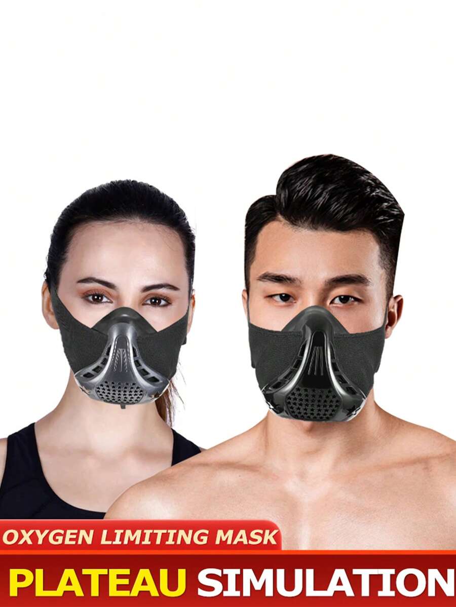 1 Set Boxed Outdoor Sports Gear Simulated High Altitude Mask With Adjustable Resistance Levels For Fitness Training, Comes With Instructions - Multicolor - View 1