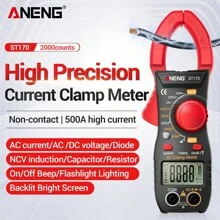 ANENG ANENG ST170 berührungslose Klammerzange 1999 Zähler LED-Bildschirm AC-Strommessgerät Multimeter NCV Induktion Profi-Werkzeug