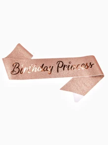 2pcs/Set Rhinestone Crystal Rose Gold Silver Crown Tiara Birthday Princess Gold Onion Glitter Sash Ribbon And Crown For Women Birthday Princess Party Decorations Accessories The Wedding Party. Bridal Headwear. Bachelorette Party Lady Headwear Decoration Courtship Valentine's Headdress Decoration