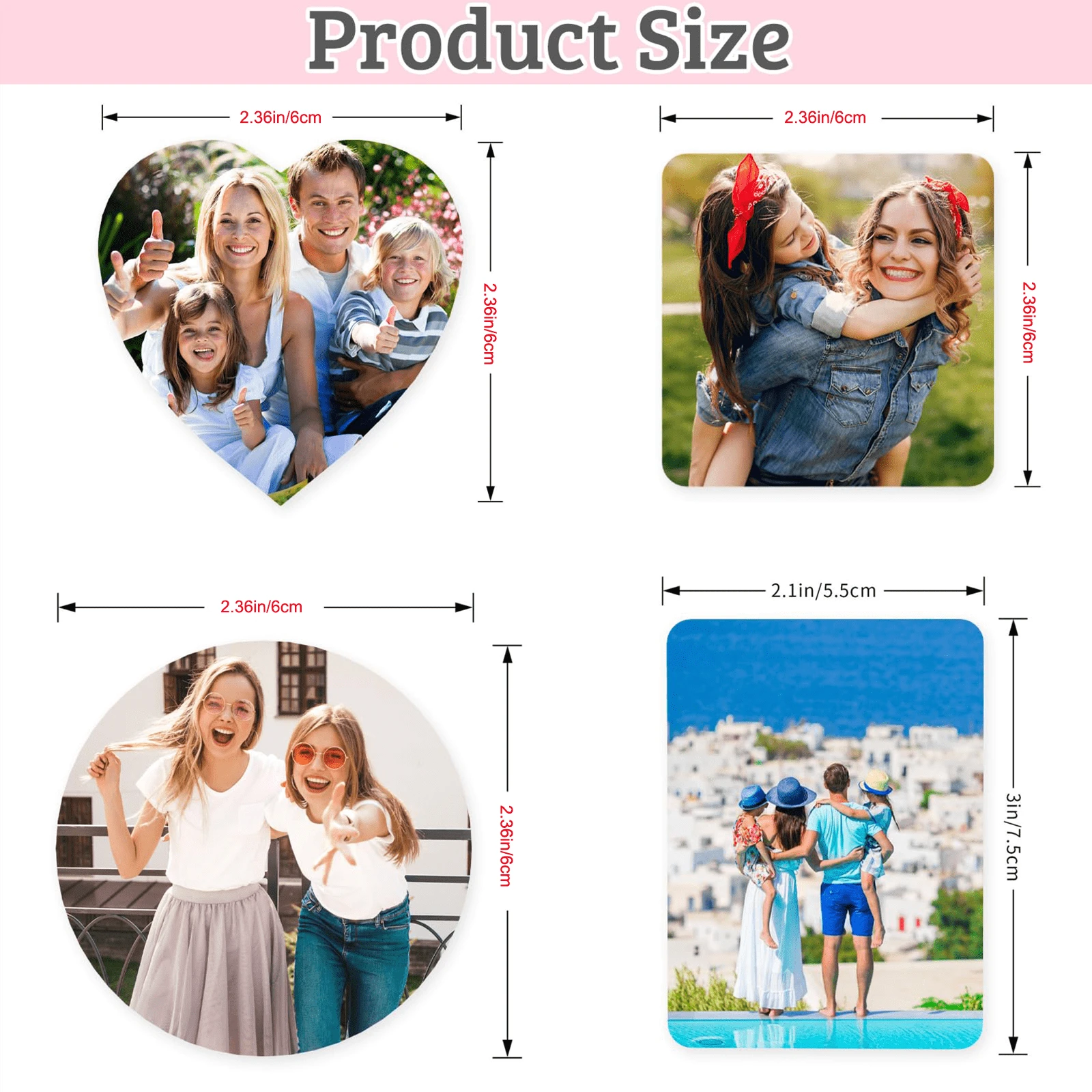 Personalisierte Kühlschrankmagnet, personalisierte Foto-Kühlschrankmagnet, Küche, Whiteboard, Wohndekoration, Büro, Geschenke, hochwertig, modische Personalisierung, einzigartig, ideales Geschenk für Freund/Freundin, Valentinstag, Jahrestag, Hochzeit, Wohnzimmer, Zuhause, multifunktional, hochwertig, farbig, modern, personalisiert - Kühlschrankmagnet - Übersicht 1