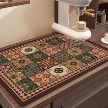 咖啡机垫吸水厨房碗碟干燥垫沥水垫防滑速干餐具水龙头餐垫餐具可水洗返校 - 珊瑚粉 - 查看 3