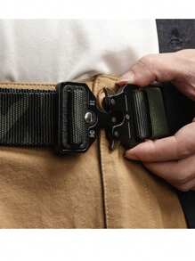 Cinto Militar Tático Largo Em Nylon Fivela Larga Em Zinco e Engate Rápido resistente