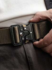 Cinto Militar Tático Largo Em Nylon Fivela Larga Em Zinco e Engate Rápido resistente