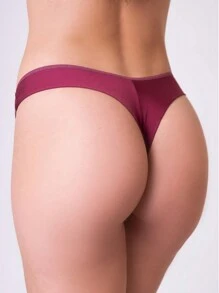 Kit 15 Double G-String Panties Plain Tanga Women's Comfort Sexy Lingerie Butt Lifter - Nhiều màu - Xem 3