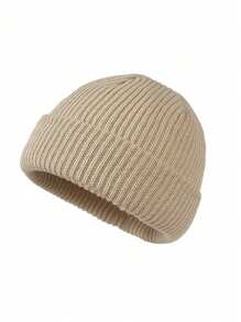 1 Pc Unisex Solid Knitted Beanie Cap, Y2K Style Knit Hat, Warm & Versatile For Skiing, Outdoor, Winter, Casual - Knitted Hat - View 33