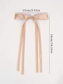 6 piezas Pasadores de pelo con lazo de unicolor para niñas, Pasadores de pelo con lazo de cinta, Accesorios de moda para el cabello con pinzas de caimán decorativas para niños - horquilla de lazo - Ver 5