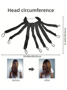 Heatless Hair Curler, 8 Removable Curling Claw Strips, Adjustable Headband, Soft Satin No Heat Curlers For Long Hair, Slouchy Hair Curler, Heatless Curls For Women Curls Wave