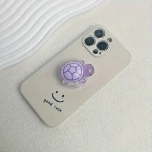 1 pieza Soporte de teléfono con forma de tortuga luminosa, elaborado en material ABS, pequeño, plegable y retráctil, adecuado para smartphones, soporte de teléfono creativo, ideal como regalo para amigos, compatible con iPhone y teléfonos Android, regalo para cumpleaños, familia y amigos, agarre de teléfono deslizante, accesorios de teléfono
