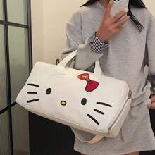 Sanrio Hello Kitty Sanrio Large Capacity Leather Handbag Anime Decorate Accessories Kitty Cat Shoulder Bag Storage Toys Tote Bags For Travel Gift Back To School
