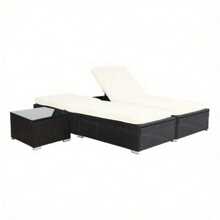 1set Three-Piece Flat Bed Black Four-Wire, For Hotels