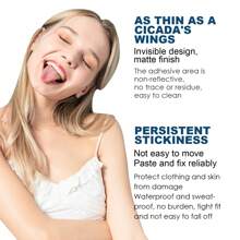 80pcs Invisible Shoulder Strap Clips, Anti-Slip & Anti-Peep Garment Straps Clothing Fixes For Dresses, Shirts, Two-Sided Adhesive - Clear - View 10