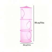 1pc Filled Animal Net Or Hammock, 1 Piece Of Suspended Filled Animal Storage Room, 3 Compartments Filled With Animal Toy Net, Hammock Organizer, Mesh Filled Animal Hammock, Children's Room