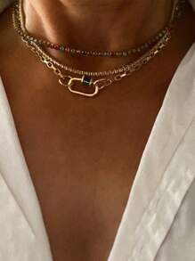 STYLEVER 1Pc Women's Diamond And Pearl Necklace Is A Suitable Holiday Gift
