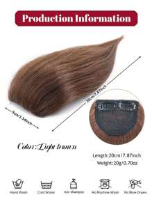 Synthetic Hair Root Pads Invisible Pad High Straight Hair Clip In Hair Extension For Women Wig Fluffy Fake Hairpiece Synthetic Short Straight Patch Hair Pieces Invisible Clip In Hair Extension Fluff Natural Fake Pad Hight Hairpieces
