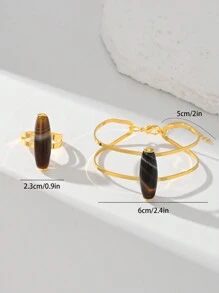 مجموعة جديدة من أساور النساء والخواتم والمجوهرات بطراز بوهيمي وسلسلة سحق، مناسبة للارتداء اليومي وهدايا العطلات