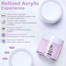 30g Polvere di cristallo per unghie acriliche, polvere per manicure francese, estensione unghie, decorazione intagliata, effetto adesivo di strass, perfetto per arte di unghie fai-da-te in casa o in salone