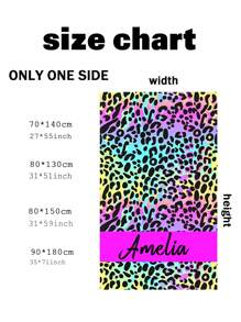 1pc Customized Text & Photo Personalized Beach Towel, Customized Leopard Print Name Beach Blanket, Customized Pool Towel With Name, Outdoor Birthday Holiday Gift Summer Bathroom Decor, Slow Summer Living Travel Essentials Travel Accessories Beach Essentials,Multi-Functional,Durable,Ornamental,Reusable,Exquisite,Stylish,High-Quality,Colorful,Modern,Custom,Personalized,Unique,Ideal Gifts For Him,Ideal Gifts For Her,Boyfriend,Dad,Girlfriend,Mom,Family,Friends,Tea Room,Home,Garden,Office,For Anniversaries,For Valentine's Day,For Mother's Day,For Birthdays,For Father's Day,For Graduation,For Weddings,For Housewarming
