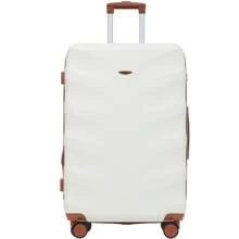 Sweiko Sweiko Walizka z twardą skorupą, walizka na kółkach, walizka podróżna, bagaż podręczny na 4 kołach, materiał ABS, zamek celny TSA, 43*27*66, (niebieski królewski + brązowy)