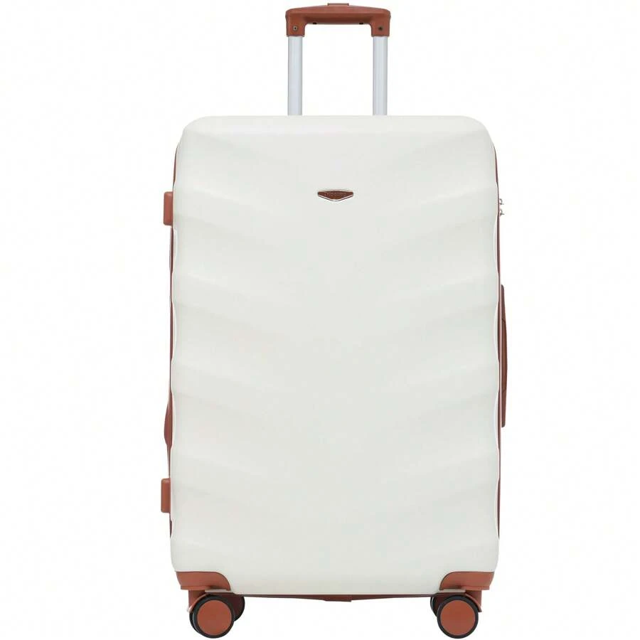 Sweiko Sweiko Walizka z twardą skorupą, walizka na kółkach, walizka podróżna, bagaż podręczny na 4 kołach, materiał ABS, zamek celny TSA, 43*27*66, (niebieski królewski + brązowy)