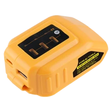 2PACK Replacement For Dewalt DCB094K USB With Type C Charging Battery Adapter Power Charger 18V 20V Portable UK - Black - View 7