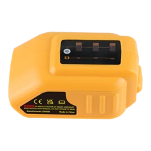 2PACK Replacement For Dewalt DCB094K USB With Type C Charging Battery Adapter Power Charger 18V 20V Portable UK - Black - View 4