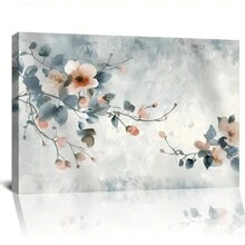 Flower Print, Beige Floral Wall Art, Brown Beige Wall Art, Neutral Decor,Autumn Floral, Wild Flower,  Home Decor, Poster Print - Framed - View 1