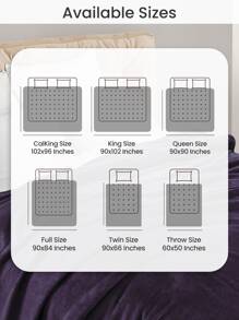 Utopia Bedding Manta de Felpa - Manta de cama de lujo de 250 g/m² - Cubierta de microfibra ultra suave y antiestática - Cálida y acogedora manta de pelusa - Morado - Morado - Ver 4
