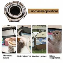 Folding Pet Dog Fence, Waterproof Oxford Dog Fence, Dog Fence, Cat Delivery Room Puppy, Cat, Rabbit Animal Outdoor Camping Tent - Light Grey - View 5