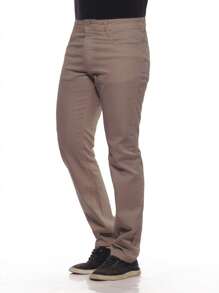 Men's Traditional Raw Twill Trousers Off Cream Premium Fabric With Light Elastane Lycra Strech Fact Jeans - 卡其色 - 查看 4