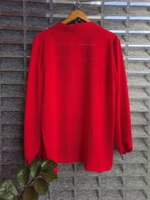 Women's Kimono Blouse Cardigan Kimono Dune Beach Cover-Up New Year Red And Yellow - 紅色 - 查看 2