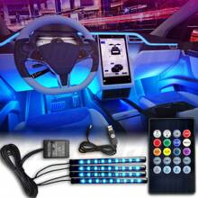 XWQHJW RGB LED Glow Car Interior Lamp Under Dash Footwell Seats Inside Lighting USB - 均碼 - 查看 1