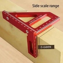 Woodworking Marking Ruler, Square Ruler, Angle Ruler, Triangle Ruler, Marking Tool, Marking Guide, Angle Protractor, Aluminum Alloy Ruler - Multicolor - View 4