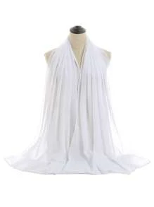 1 件优雅纯色 Khimar Hijab 围巾 - 女士配饰 - 柔软、轻盈、透气的套穿式防晒头巾，非常适合女性，非常适合日常佩戴，是送给女朋友和挚爱母亲的贴心礼物， - 多色 - 查看 9