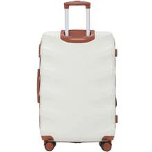 Sweiko Sweiko Walizka z twardą skorupą, walizka na kółkach, walizka podróżna, bagaż podręczny na 4 kołach, materiał ABS, zamek celny TSA, 43*27*66, (niebieski królewski + brązowy)