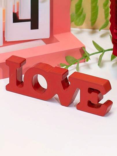 Charming Wooden "LOVE" Desktop Decor - Ideal For Valentine's Day And Weddings, Adds Romantic Ambiance To Any Room, Wedding Decoration