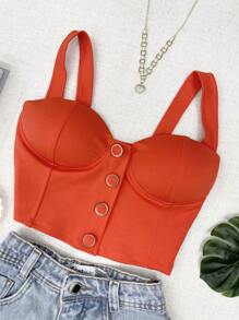 Women Tops - 橘色 - 查看 3